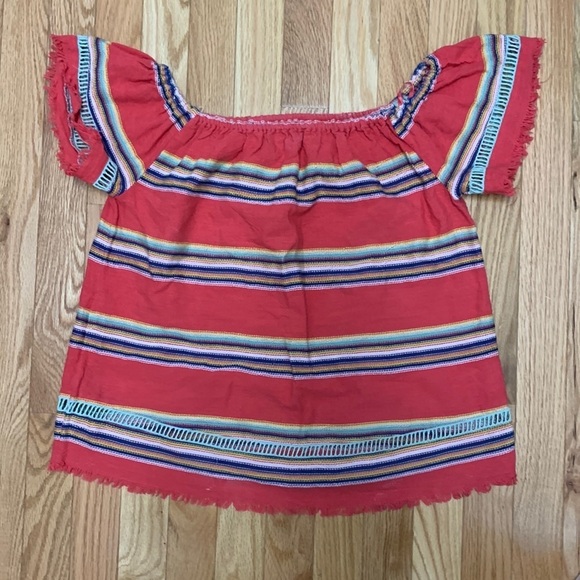 Anthropologie dRA Los Angeles‎ Coral Embroidered Off the Shoulder Top - Picture 1 of 3